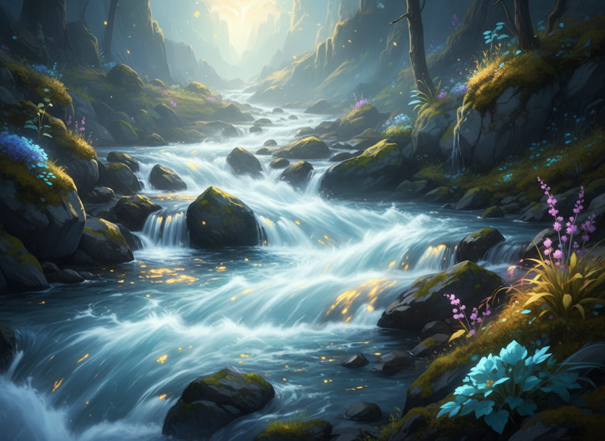 Reissender Energiewildbach